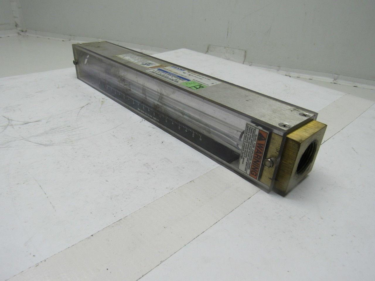 Brooks Instruments 1307FL24CJ1AA Vertical Read Flow Meter Gpm 0-10 Water 100 PSI
