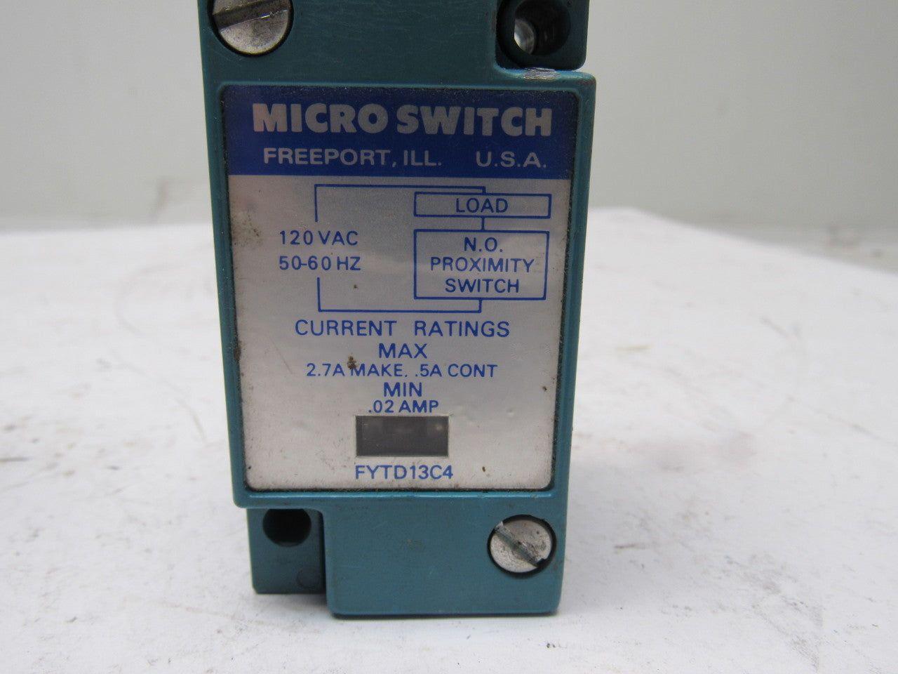 Micro Switch FYTD13C4_FYTD13C4 120VAC 50/60Hz Proximity Sensor Switch Lot Of 2