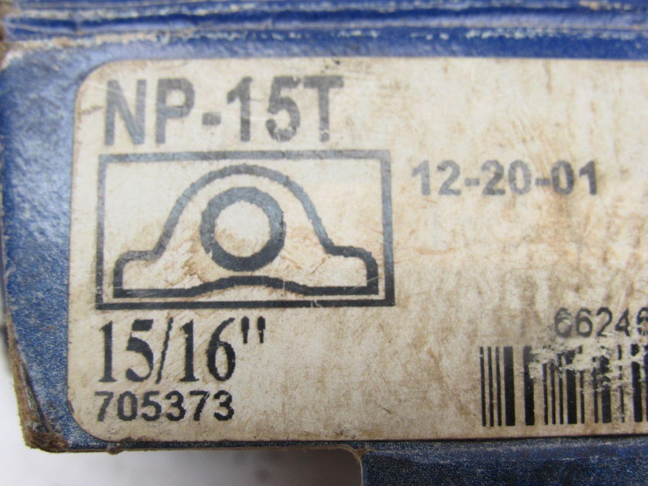 SealMaster NP-15T P-104 Gold Line 15/16" 2 Bolt Pillow Block Bearing