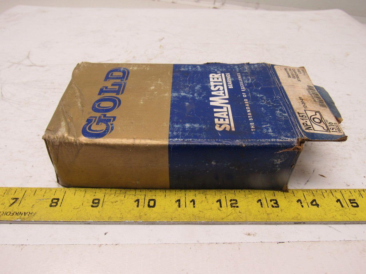 SealMaster NP-15T P-104 Gold Line 15/16" 2 Bolt Pillow Block Bearing