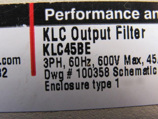 TCI/TRANS-COIL KLC45BE Output Filter W/Enclosure 3HP 45A 600V 50/60Hz
