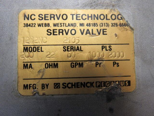 Peqasus 1282NC Hydraulic Servo Valve 22 Ohm 60GPM