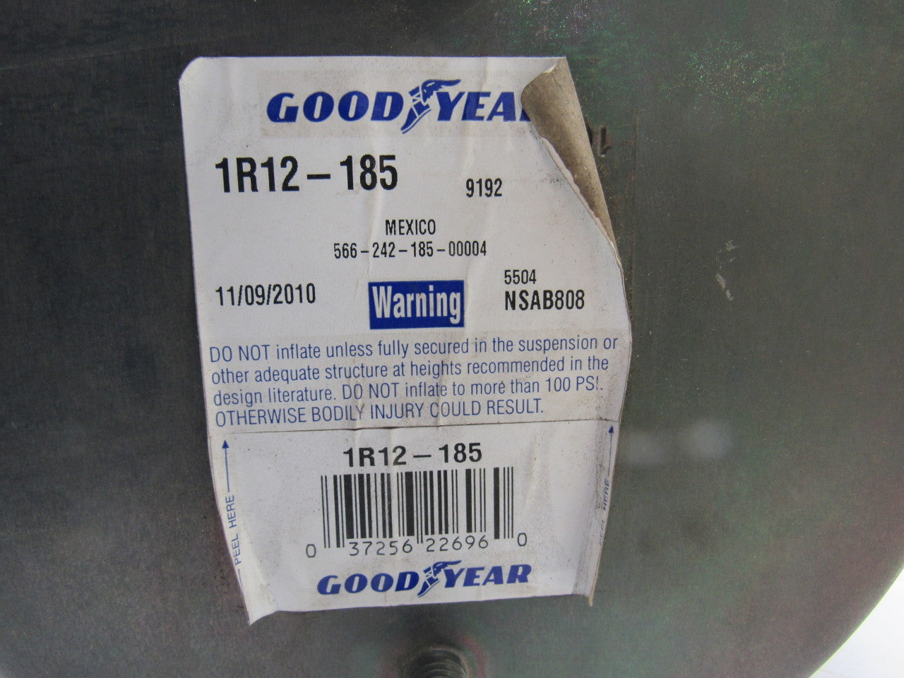 Goodyear 1R12-185 Airbag/Airspring Suspension Rolling Lobe