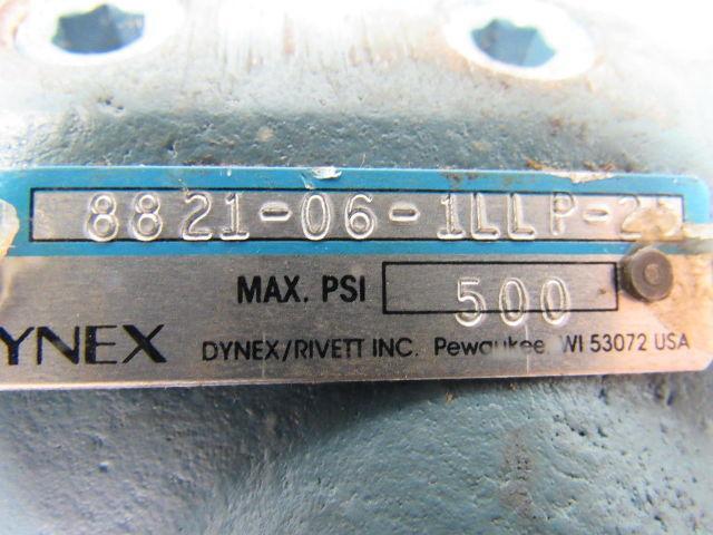 Dynex Rivett 8821-06-1LLP-25 Hydraulic Valve 3/4" NPT Max 500 PSI