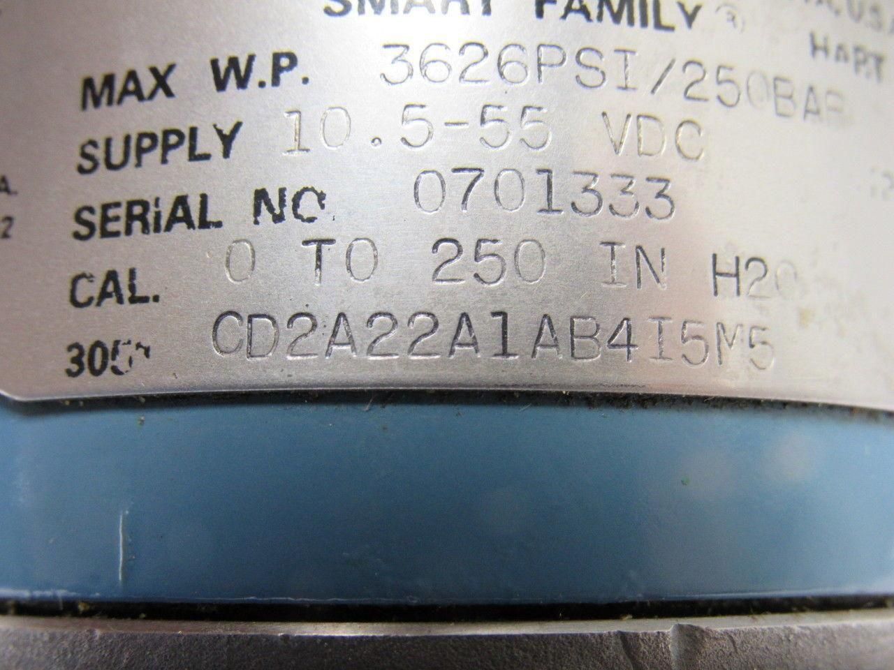Rosemount 305CD2A22A1AB4I5M5 Pressure Transmitter 3626Psi Max 10.5-55VDC