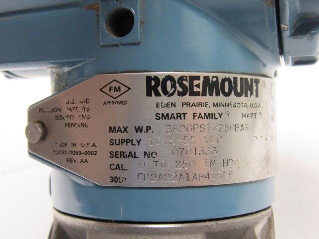 Rosemount 305CD2A22A1AB4I5M5 Pressure Transmitter 3626Psi Max 10.5-55VDC