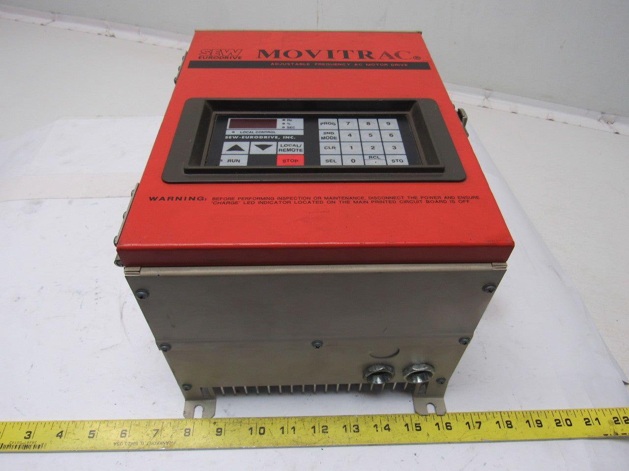 Sew Eurodrive B4601.5 1Hp 460V 1-80(120)Hz Adjustable Frequency AC Drive HMI