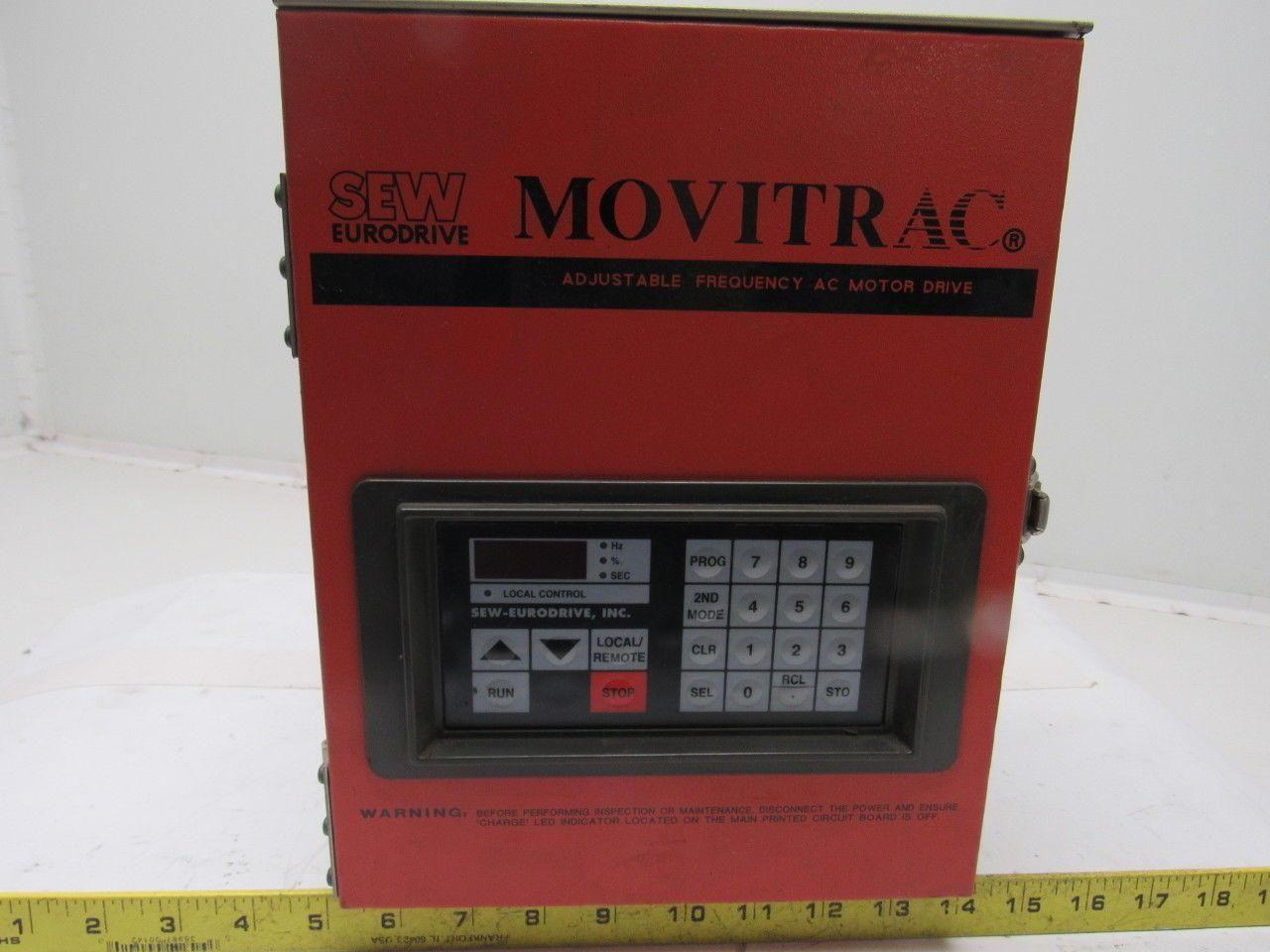 Sew Eurodrive B4601.5 1Hp 460V 1-80(120)Hz Adjustable Frequency AC Drive HMI
