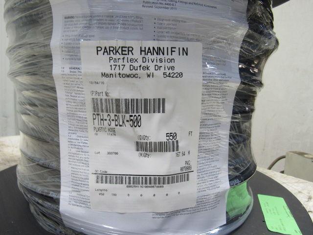 Parker PTH-3-BLK-500 Marine Power Tilt Hydraulic Hose 3/16 IDx500' Spool 3000psi
