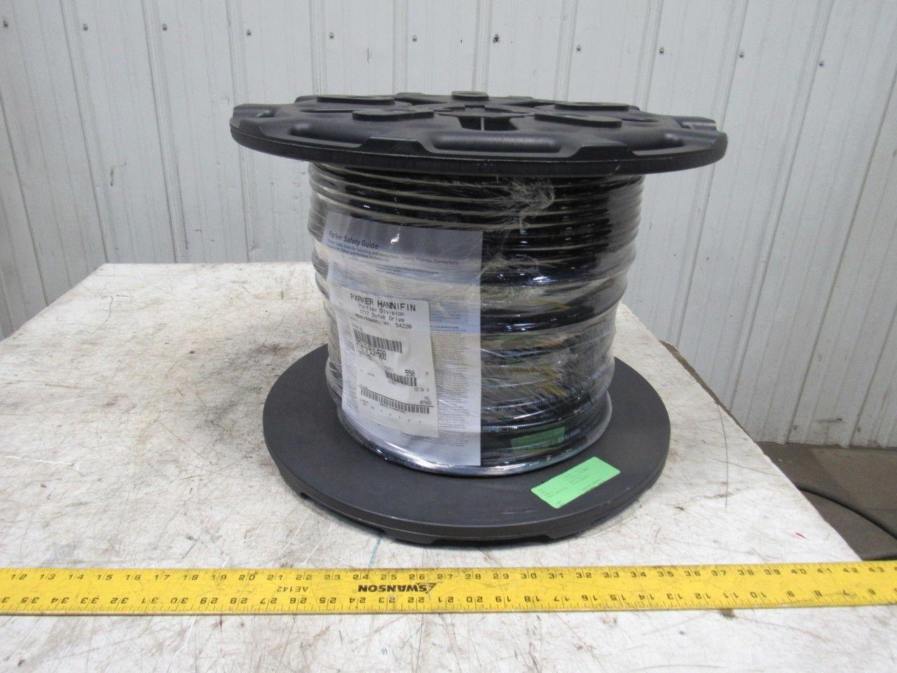 Parker PTH-3-BLK-500 Marine Power Tilt Hydraulic Hose 3/16 IDx500' Spool 3000psi