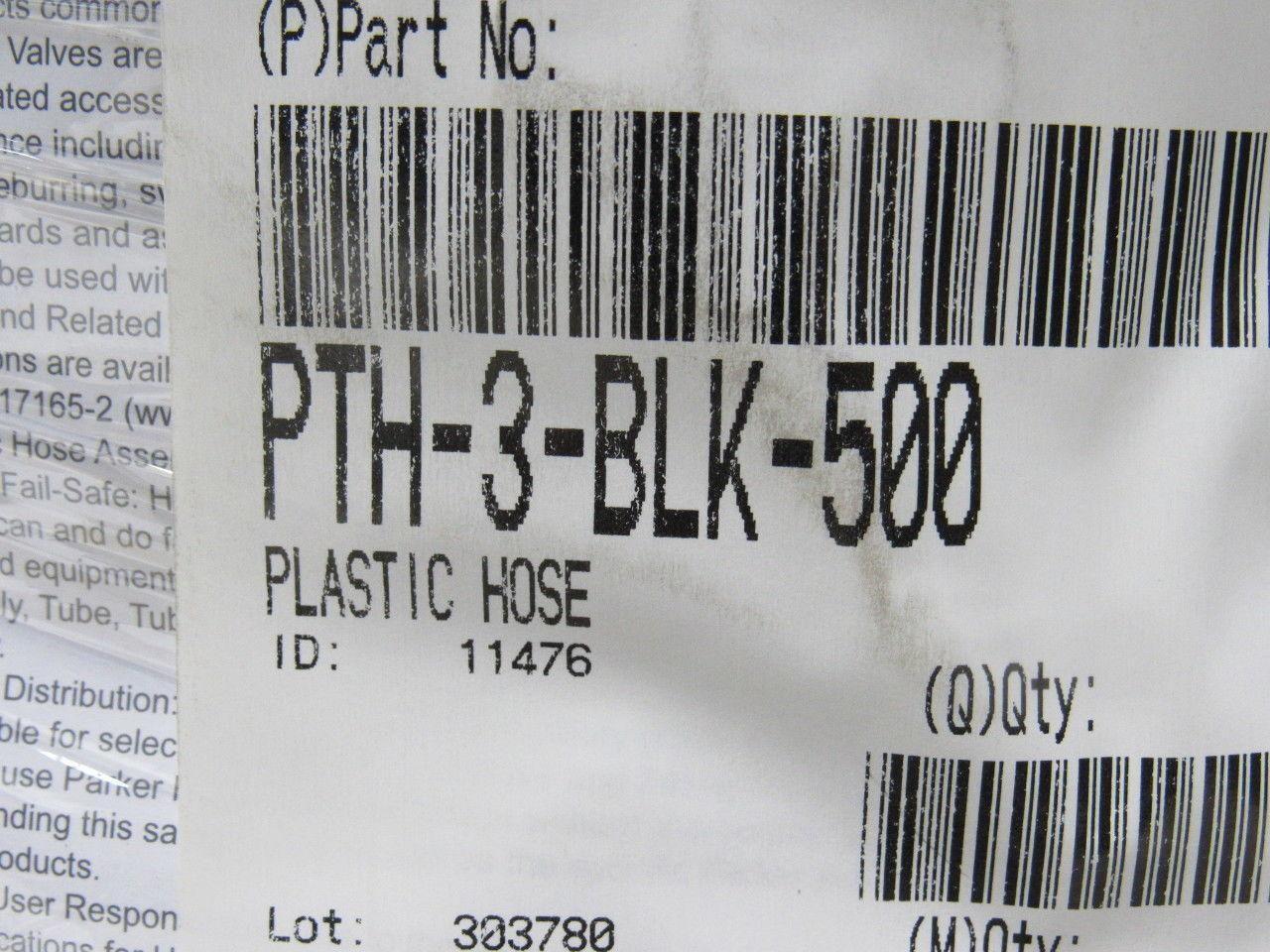 Parker PTH-3-BLK-500 Marine Power Tilt Hydraulic Hose 3/16 IDx500' Spool 3000psi