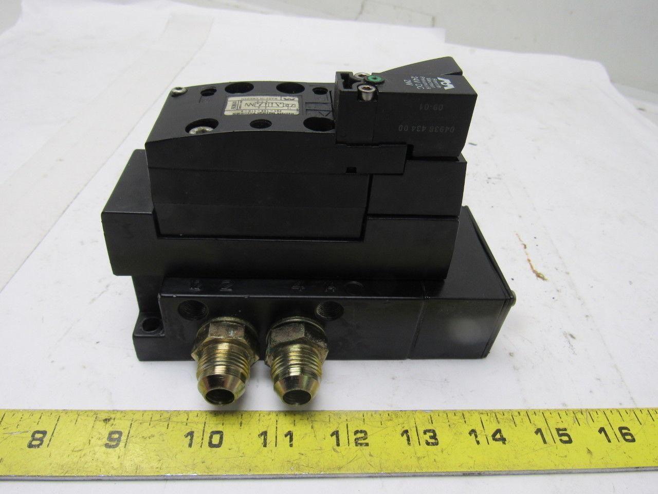 Rexroth Mecman 262-170-101-0 Pneumatic Valve W/262-108-110-0 Base 24VDC Coil