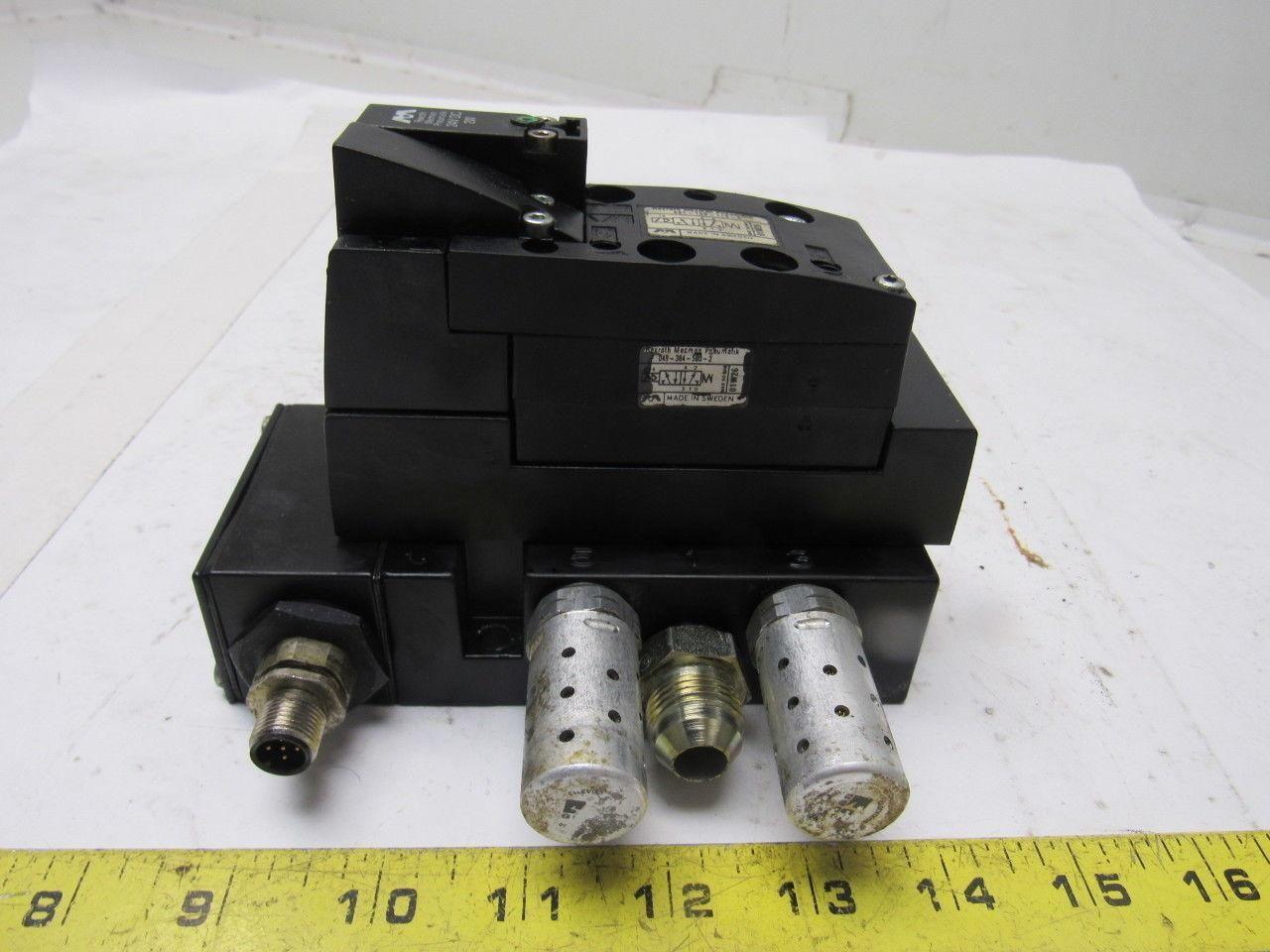 Rexroth Mecman 262-170-101-0 Pneumatic Valve W/262-108-110-0 Base 24VDC Coil