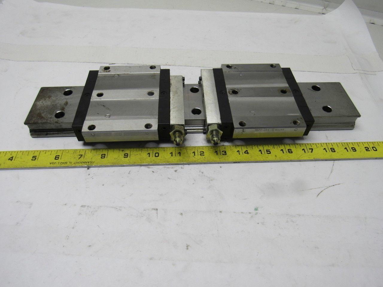 Star 16741 15-5/8" L Linear Rail W/2 Bearing Block Carriages