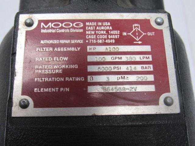 Moog Industrial HP A100 6000PSI 100GPM Hi Pressure Hydraulic Filter Unit