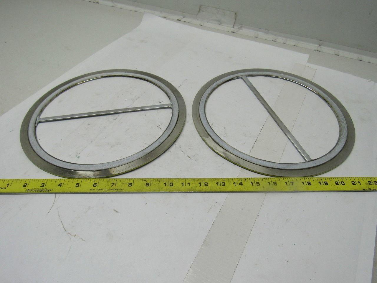 Teadit 913T C/E-1 304-PTFE-304 11-3/8"x9-5/8" CD-519 Head Gasket Top Bottom Set