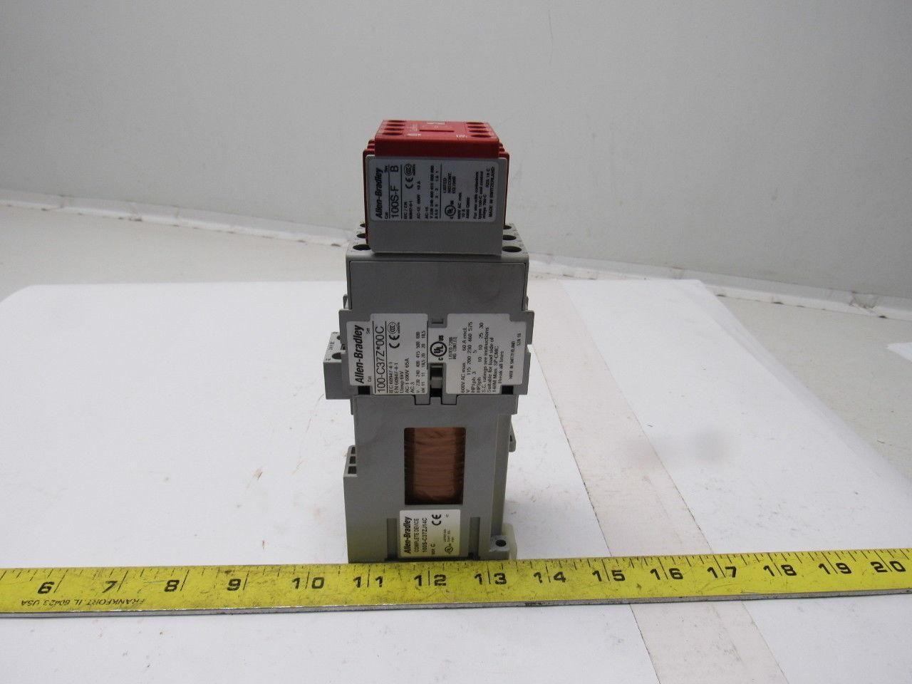 Allen Bradley 100S-C37ZJ14C 600V 3Hp 3Ph Contactor 24VDC Coil