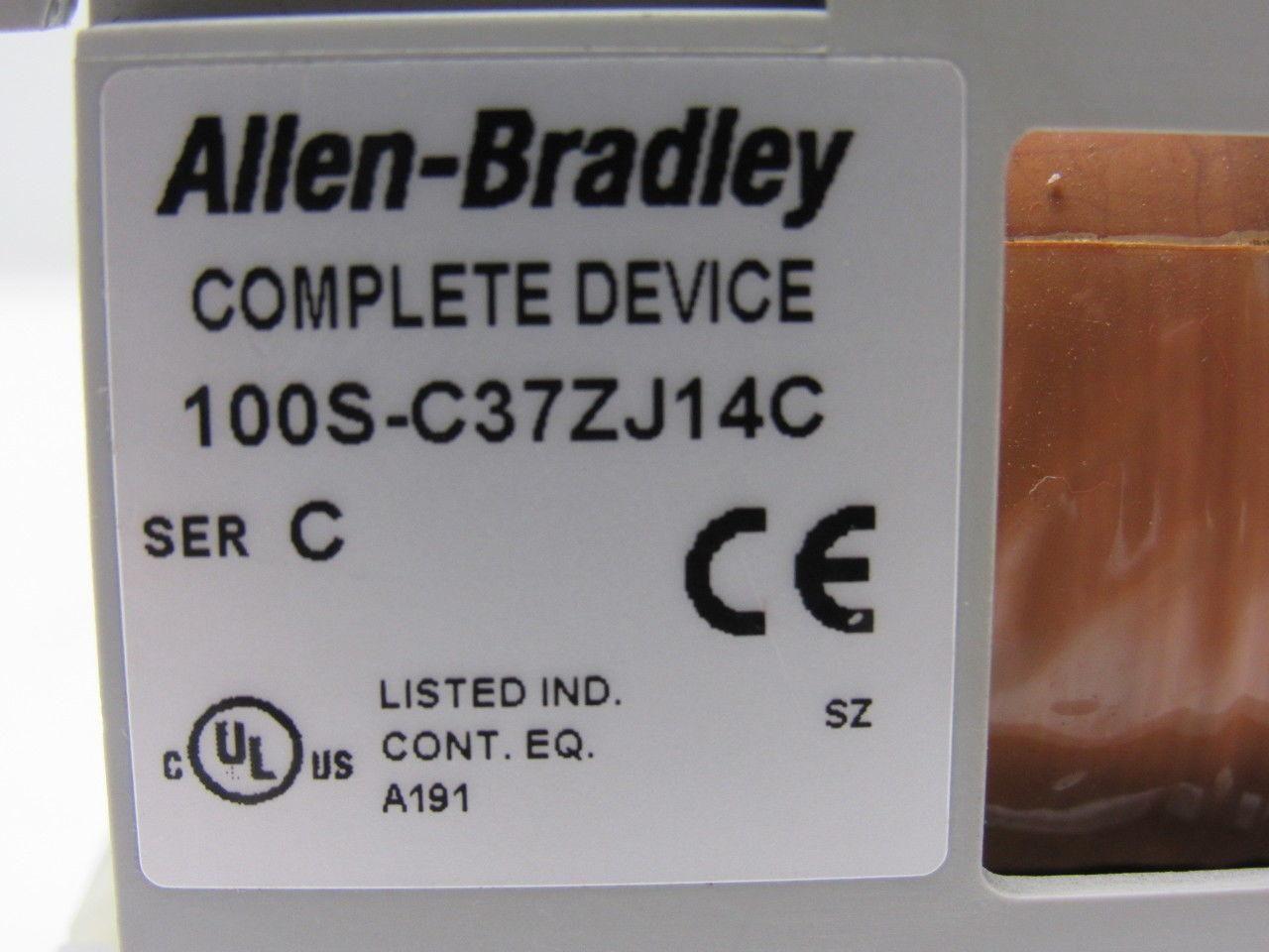 Allen Bradley 100S-C37ZJ14C 600V 3Hp 3Ph Contactor 24VDC Coil