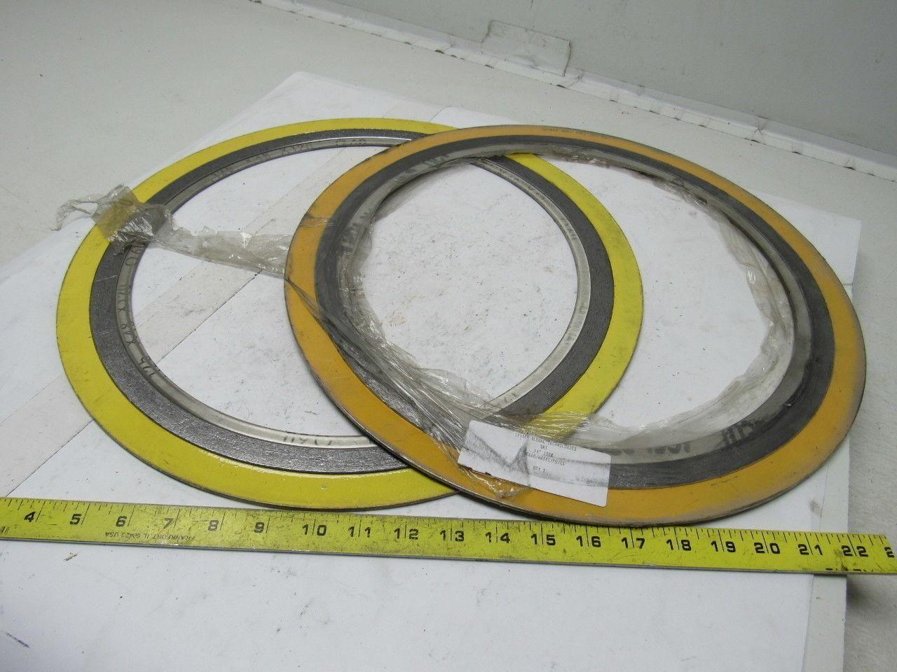 Leader INC600/HASTC/FG/CS 14" #15 Spiral Wound Gasket Lot of 2