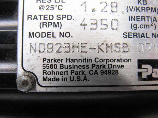 Parker N0923HE-KMSB Brushless Servo Motor 340V 4350RPM