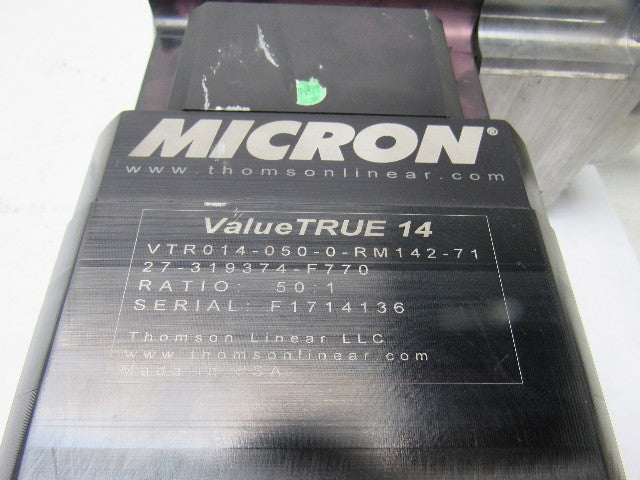 Thomson Linear VTR014-050-0-RM142-71 Right Angle Planetary Gearhead 50:1 Ratio