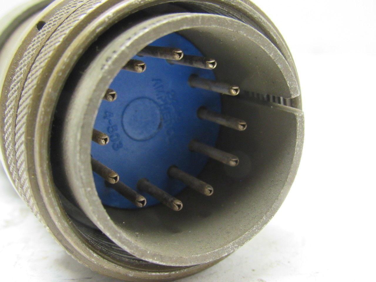 Ampheno 24-19 12 pin Male Round Circular Connector w/Housing & Bushing