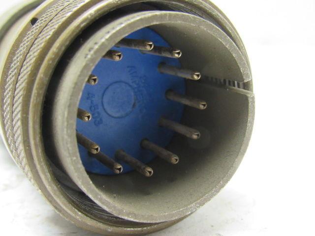 Ampheno 24-19 12 pin Male Round Circular Connector w/Housing & Bushing