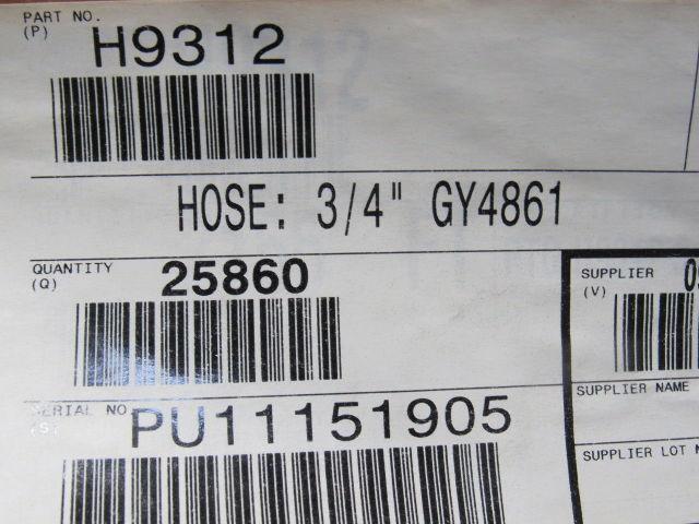 Goodyear 4861 GY4861 Galaxy 3/4" (19mm) AC Hose Suction Line 2000' Bulk