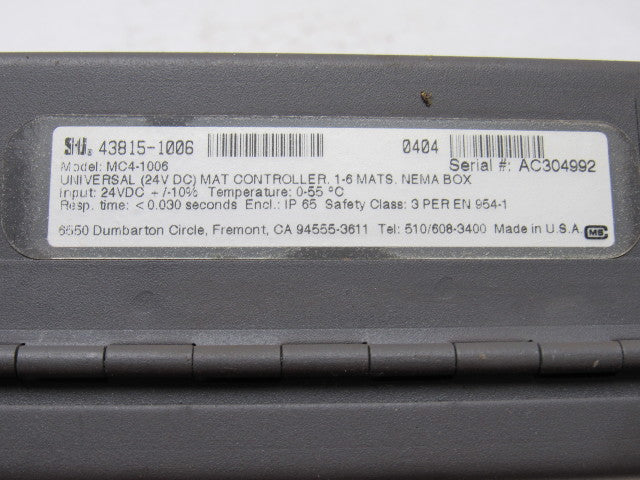 STI OMRON 43815-1006 MC4-1006 Safety Mat Controller