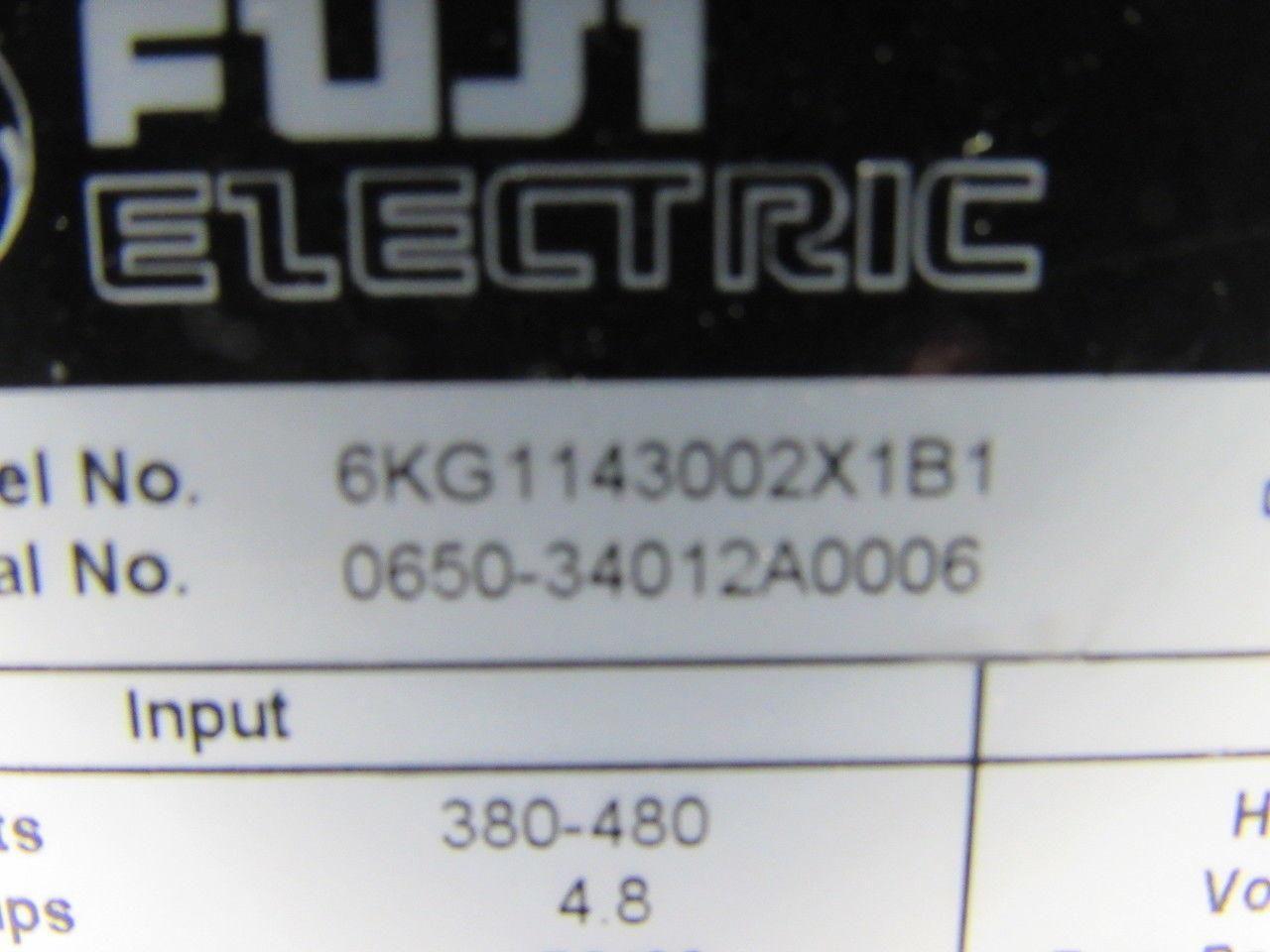 Ge Fuji 6KG1143002X1B1 2HP AC Drive AF-300G11 3PH 380/480 50/60Hz 4.8A
