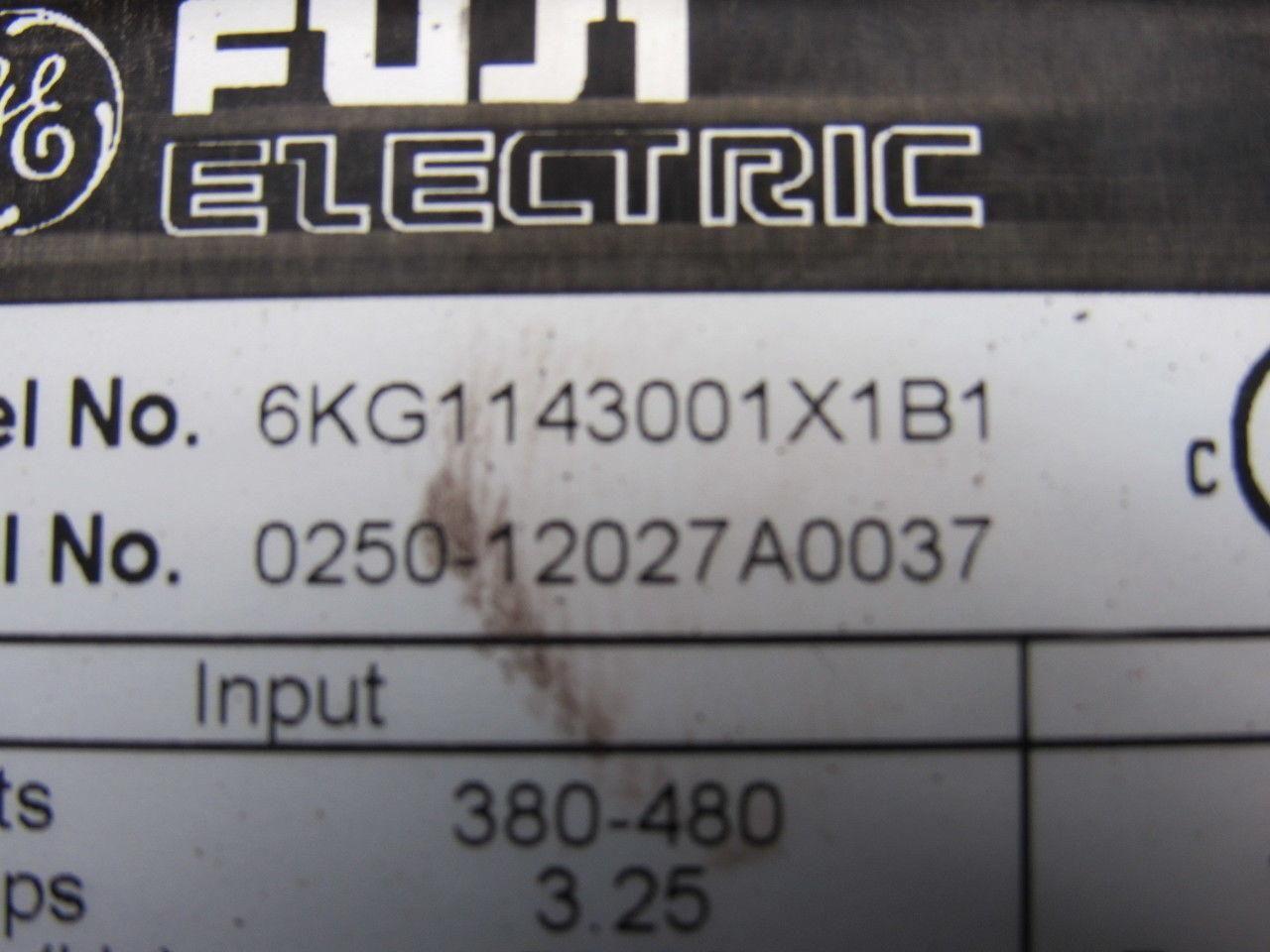 Ge Fuji 6KG1143001X1B1 1HP AC Drive AF-300G11 3PH 380/480 50/60Hz 2.9A