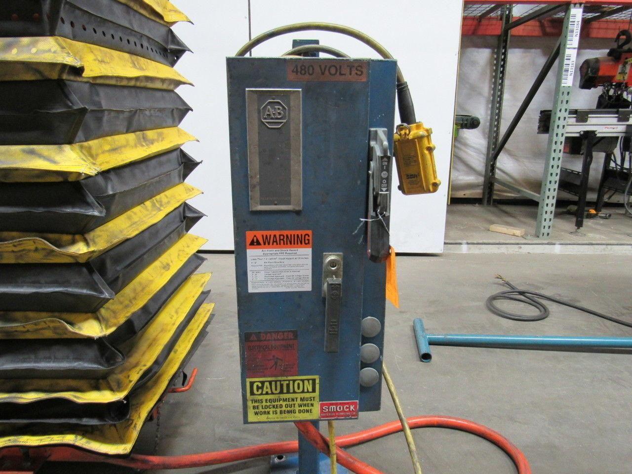 Globe 1000LB Hydraulic Scissor Lift Table 24"x60"Top 64"Max 12"Min 3Ph Electric