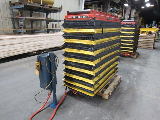 Globe 1000LB Hydraulic Scissor Lift Table 24"x60"Top 64"Max 12"Min 3Ph Electric