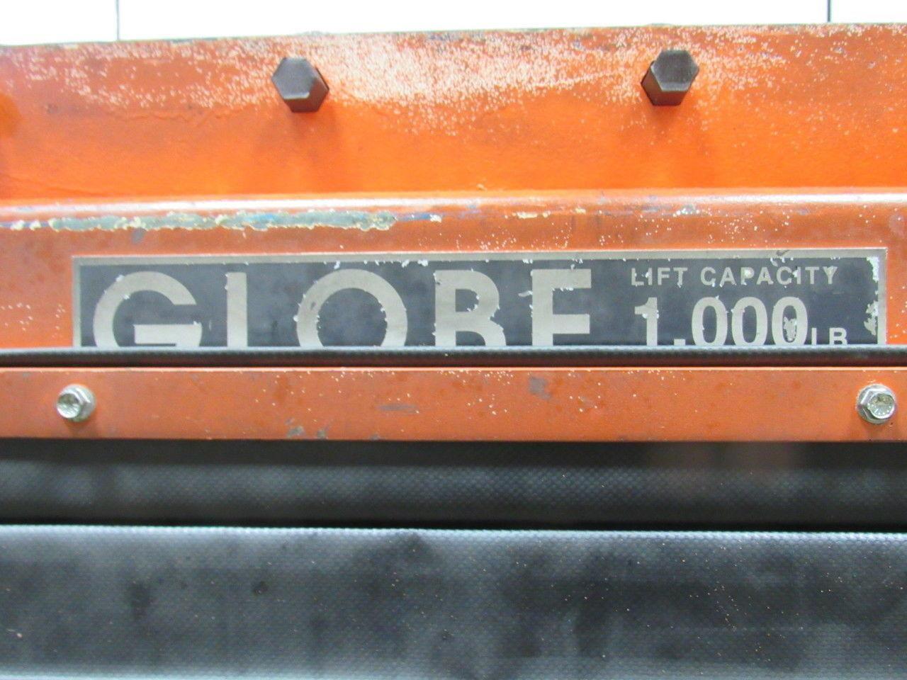 Globe 1000LB Hydraulic Scissor Lift Table 24"x60"Top 64"Max 12"Min 3PH Electric