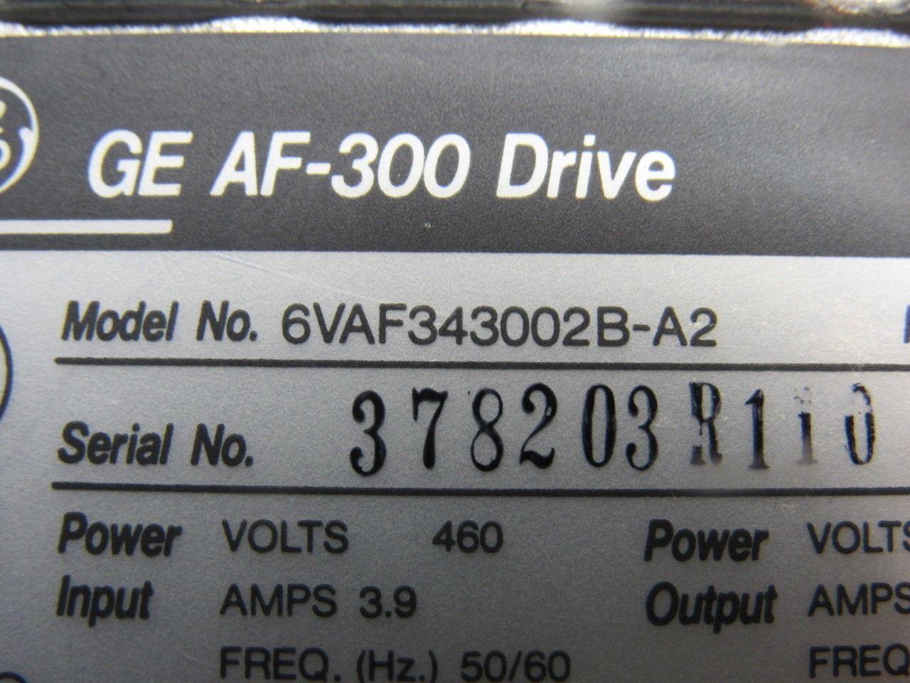 Ge Fuji 6VAF343002B-A2 AF-3001B 2hP AC Variable Frequency Drive 460V Bad Fan