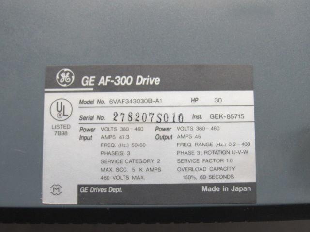 General Electric 6VAF3430308-A1 30Hp AC Drive 460V 3Ph Variable Frequency