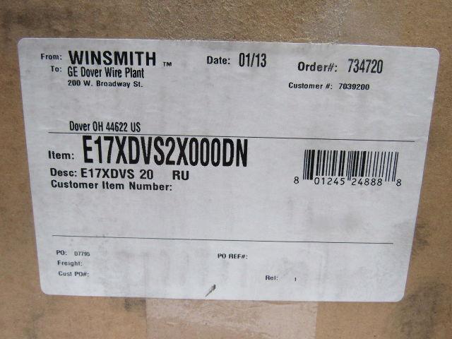 Winsmith E17XDVS2X000DN 20:1 .940Hp 87.5 Output RPM Right Angle Gear Reducer