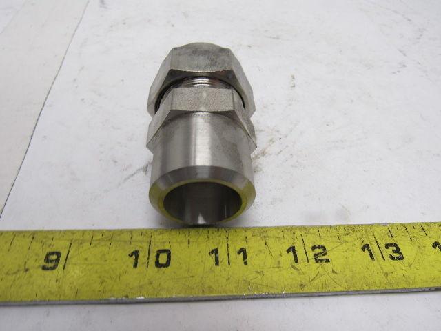 Parker 1" Weld-Lok To Compression 316SS Socket Weld Connector