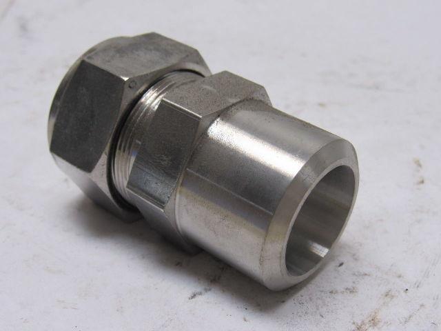 Parker 1" Weld-Lok To Compression 316SS Socket Weld Connector