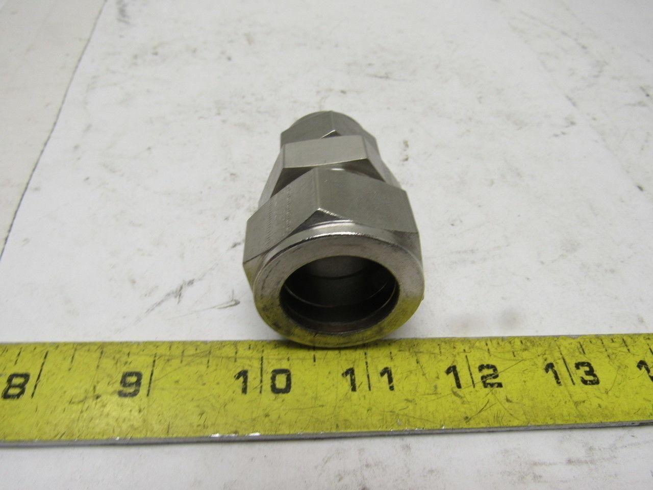 Parker 16RU12-316 A-Lok Reducing Union 1" to 3/4" Double Ferrule Tube Fitting
