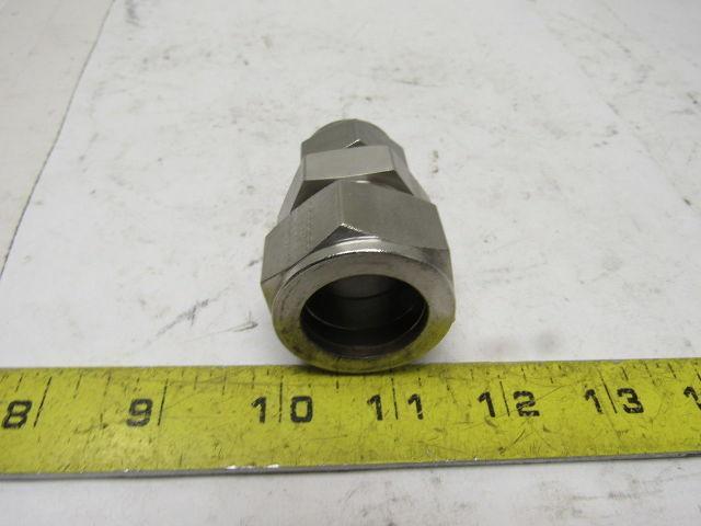 Parker 16RU12-316 A-Lok Reducing Union 1" to 3/4" Double Ferrule Tube Fitting
