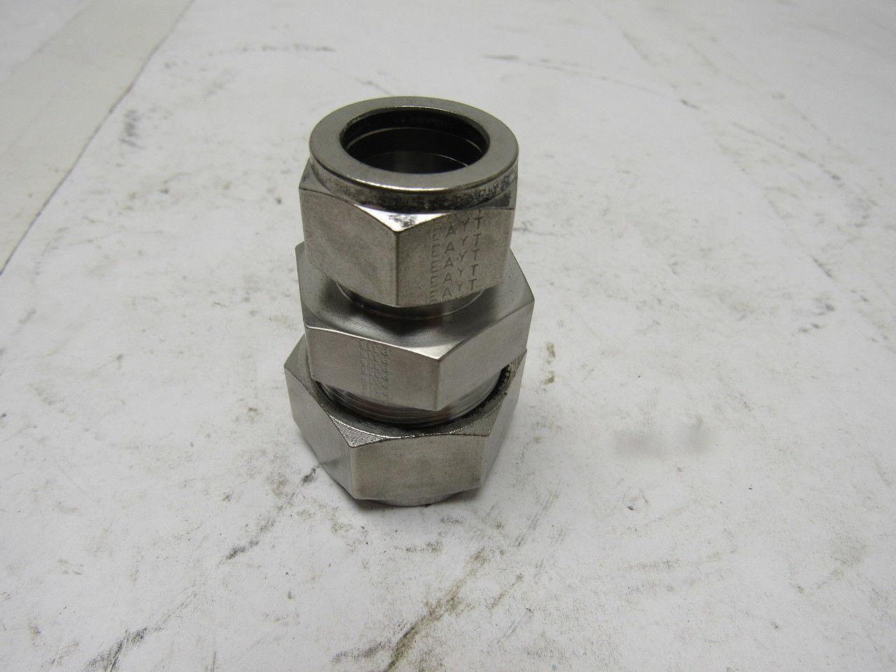 Parker 16RU12-316 A-Lok Reducing Union 1" to 3/4" Double Ferrule Tube Fitting
