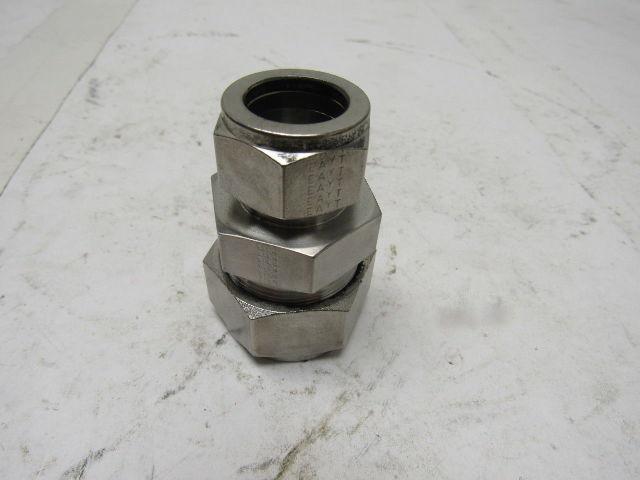 Parker 16RU12-316 A-Lok Reducing Union 1" to 3/4" Double Ferrule Tube Fitting