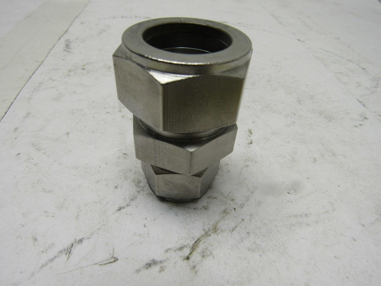 Parker 16RU12-316 A-Lok Reducing Union 1" to 3/4" Double Ferrule Tube Fitting