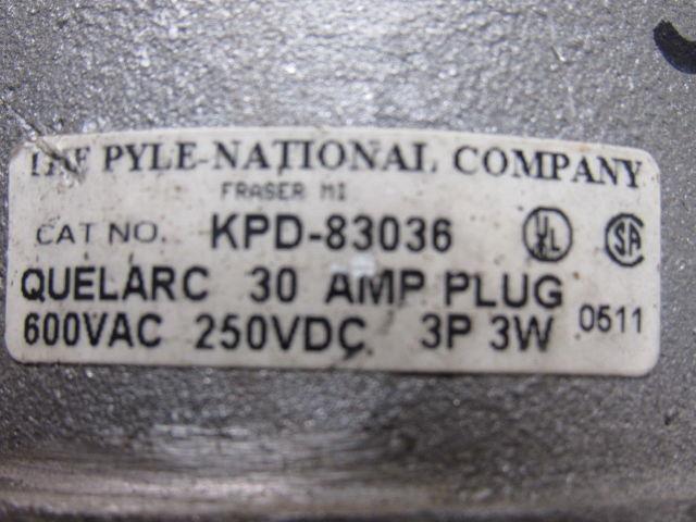 Pyle National KPD-83036KPD-83036 3 Wire 3 Pole 30 Amp Electric Plug