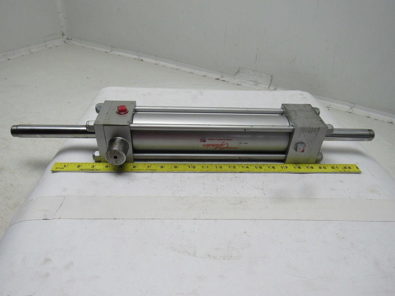 Milwaukee H71D Pneumatic Air Cylinder 2.5" Bore 10" Stroke Double Rod