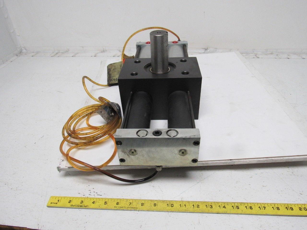 PHD R13R 8180-D Air Oil Tandem Rotary Actuator 180° Rotation 1-3/4" Shaft