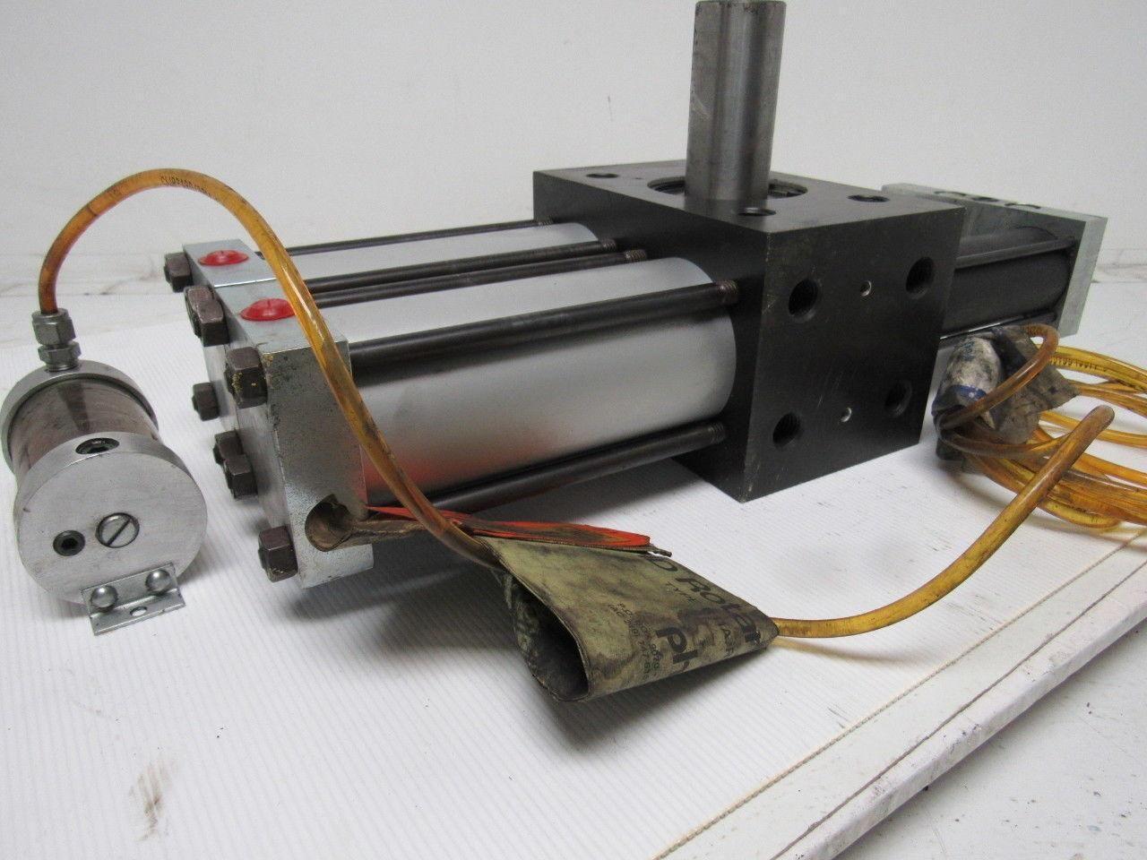 PHD R13R 8180-D Air Oil Tandem Rotary Actuator 180° Rotation 1-3/4" Shaft