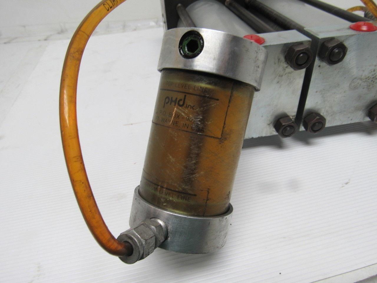 PHD R13R 8180-D Air Oil Tandem Rotary Actuator 180° Rotation 1-3/4" Shaft
