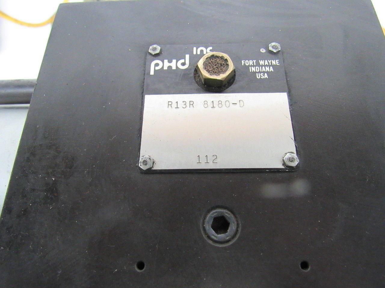 PHD R13R 8180-D Air Oil Tandem Rotary Actuator 180° Rotation 1-3/4" Shaft